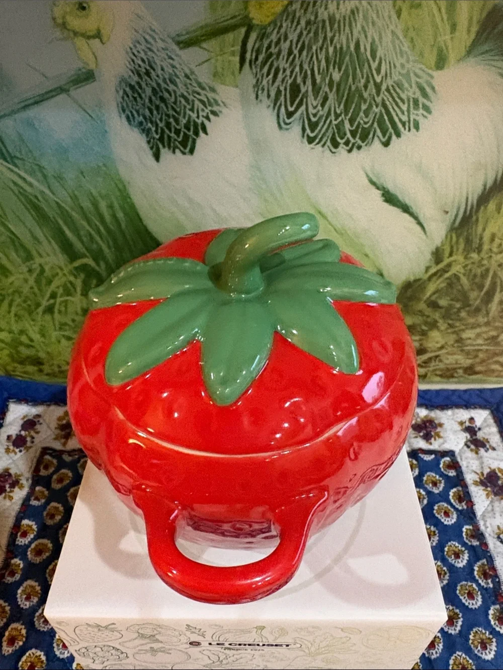 Le Creuset Strawberry  Mini Cocotte Casserole ~ Limited Edition ~ RARE